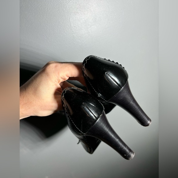 Fendi Patent Leather Peep Toe Heels Womens Size EU 41 - Picture 3 of 8